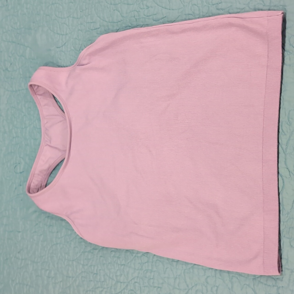 NWOT All in Motion Sports Tank Built in Bra Cropped Lilac 4X